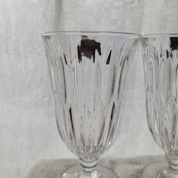 Fostoria Kimberly 24% Lead Crystal Water Goblets Set Of 4 - Picture 7 of 14